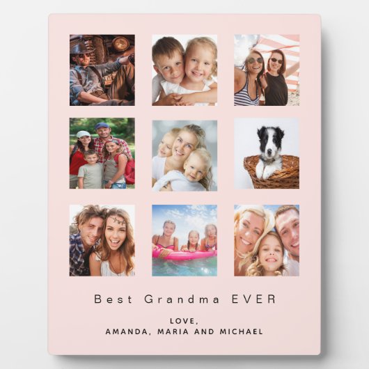 Großmutter-Großmutter-Foto-Kollektion Fotoplatte (Vorderseite)