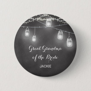Großmutter Großmutter Schwarz-weiße Hochzeit Button