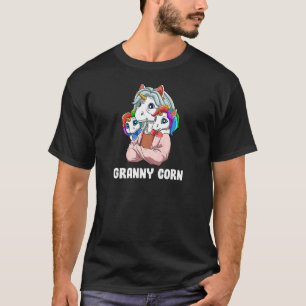 Großmutter Großtochter Grandson Unicorns T-Shirt
