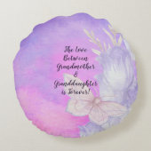 Großmutter Großtochter Liebe ist für immer zu bear Rundes Kissen (Rückseite)