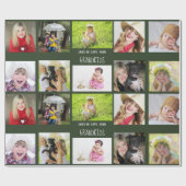 Großmutter Großvater FOTO Collage Geschenk Geschenkpapier (Flach)