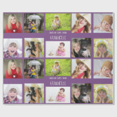 Großmutter Großvater FOTO Collage Geschenk Geschenkpapier (Flach)
