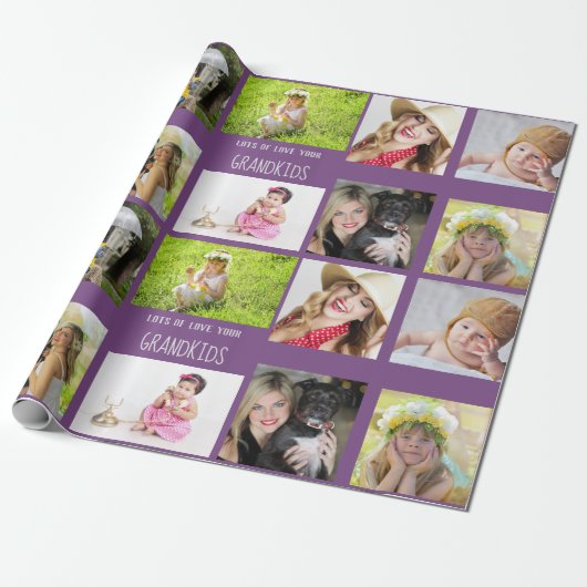 Großmutter Großvater FOTO Collage Geschenk Geschenkpapier (Ungerollt)