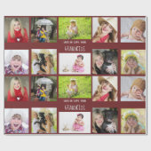 Großmutter Großvater FOTO Collage Geschenk Geschenkpapier (Flach)