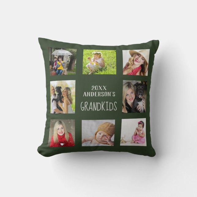 Großmutter Großvater FOTO Collage Geschenk Kissen (Vorderseite)