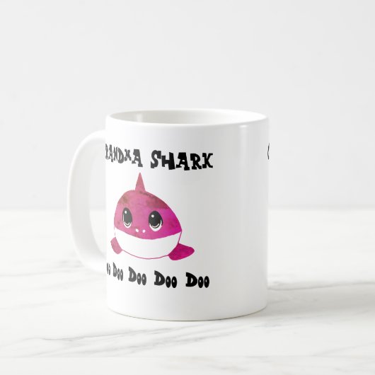 Großmutter-Haifisch-Kaffee-Tasse Kaffeetasse (Vorderseite Links)