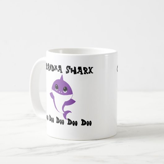 Großmutter-Haifisch-Kaffee-Tasse Kaffeetasse (Vorderseite Links)