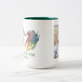 Großmutter-Handdrucke mit Foto Zweifarbige Tasse (Mittel)