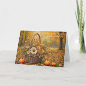 Großmutter Happy Thanksgiving-Körbe Hübsch Karte (Vorderseite)