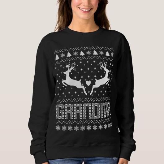 Großmutter-hässliche Weihnachtsstrickjacke T-Shirt Sweatshirt (Vorderseite)