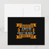 Großmutter hat immer Zeit Postkarte (Vorne/Hinten)