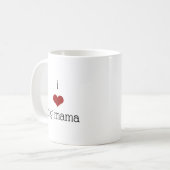 Großmutter I Liebe Großmama Rotes Herz Kaffeetasse (Vorderseite Links)