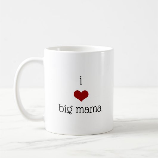 Großmutter I Liebe Großmama Rotes Herz Kaffeetasse (Links)