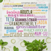 Großmutter im viele SprachGeschirrtuch Küchentuch (Gefaltet)