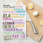 Großmutter im viele SprachGeschirrtuch Küchentuch (Viertel Falte)