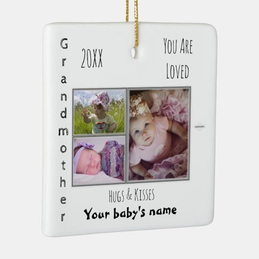 Großmutter Keramik Foto Ornament (Rechts)