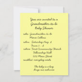 Großmutter Kinderdusche Einladung (Rückseite)