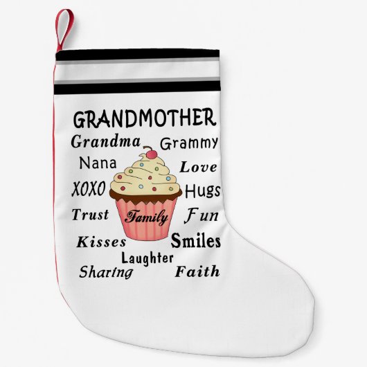 Großmutter-kleine Kuchen für Großmütter Kleiner Weihnachtsstrumpf (Vorderseite)