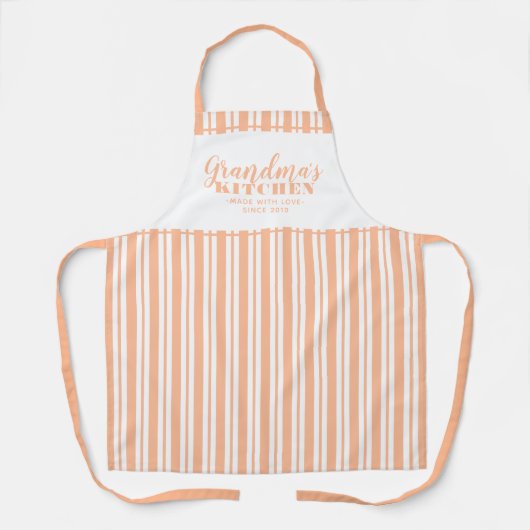 Großmutter Küchen Custom Modern Niedlich Peach Ora Schürze (Vorderseite)