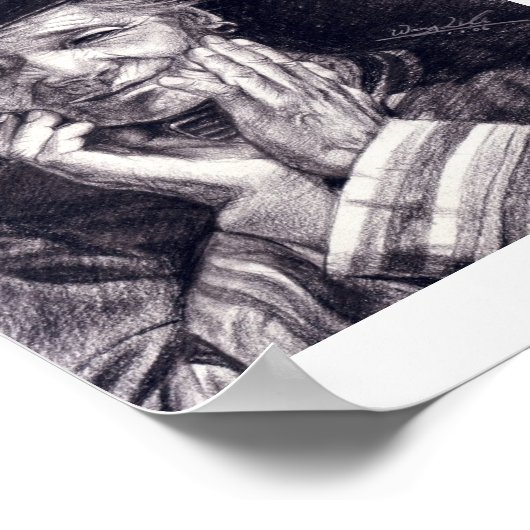 Großmutter lächelt poster (Ecke)