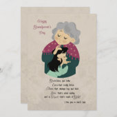 Großmutter-Liebe-Grußkarte Feiertagskarte (Vorne/Hinten)