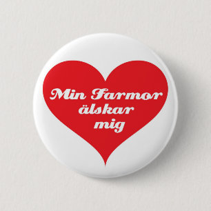 Großmutter-Lieben ich schwedisch Button