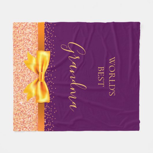 Großmutter-lila Goldbug Fleecedecke (Vorderseite (Horizontal))