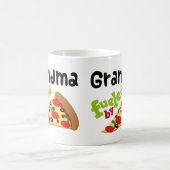 Großmutter-(lustige) Pizza Kaffeetasse (Mittel)