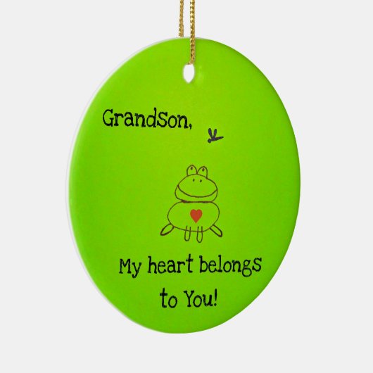 Großmutter, mein Herz gehört dir! Keramik Ornament (Rechts)