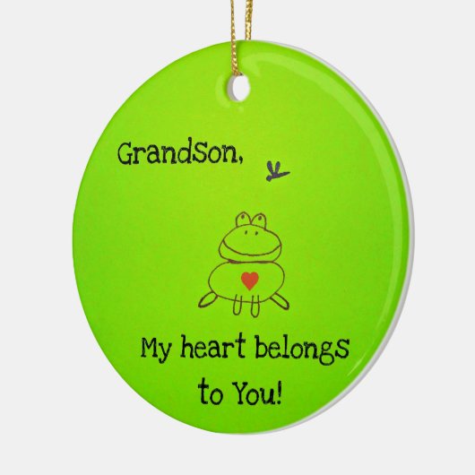 Großmutter, mein Herz gehört dir! Keramik Ornament (Links)