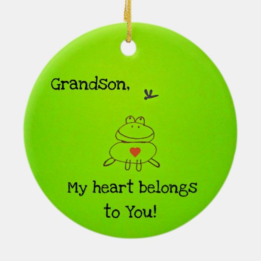 Großmutter, mein Herz gehört dir! Keramik Ornament (Hinten)