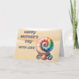 Großmutter mit Muttertagskarte der Liebe Dankeskarte