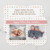 Großmutter-Mutter-Tageskarten Feiertagskarte (Vorne/Hinten)