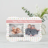 Großmutter-Mutter-Tageskarten Feiertagskarte (Stehend Vorderseite)