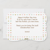 Großmutter-Mutter-Tageskarten Feiertagskarte (Rückseite)