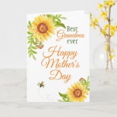 Großmutter Muttertag Blumenblüte Karte (Gelbe Blume)