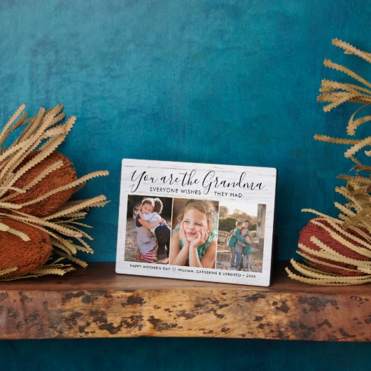 Großmutter Muttertag Großkinder FotoCollage Fotoplatte (Seite)