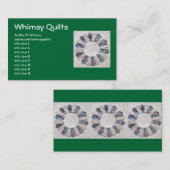 Großmutter Nellies Steppdecke - Block #1 Visitenkarte (Vorne/Hinten)