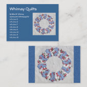 Großmutter Nellies Steppdecke - Block #3 Visitenkarte (Vorne/Hinten)