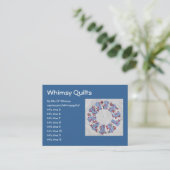 Großmutter Nellies Steppdecke - Block #3 Visitenkarte (Stehend Vorderseite)