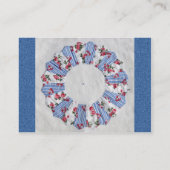 Großmutter Nellies Steppdecke - Block #3 Visitenkarte (Rückseite)