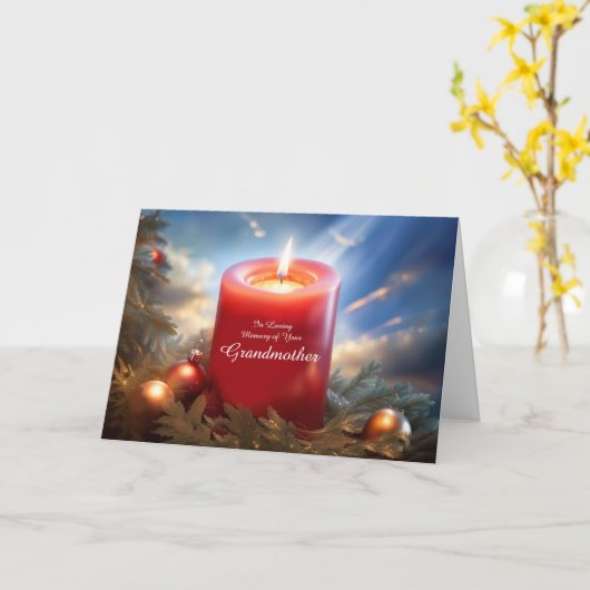 Großmutter Oma Weihnachten Erinnerung Karte (Gelbe Blume)