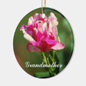 Großmutter Peppermint Weihnachtsfeier Rose Ornamen Keramik Ornament (Links)