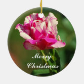 Großmutter Peppermint Weihnachtsfeier Rose Ornamen Keramik Ornament (Hinten)