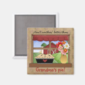 Großmutter-Pie-Magnet Magnet (Vorderseite/Rückseite)