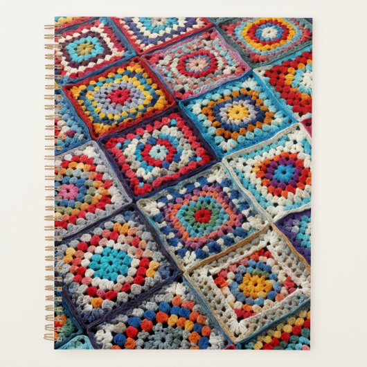 Großmutter-Quadrat-Häkeldecke Planer (Vorderseite)