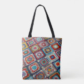 Großmutter-Quadrat-Häkeldecke Tasche (Rückseite)