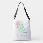 Großmutter Rainbow-Blume Tragetaschen Mit Langen Trägern (Rückseite)