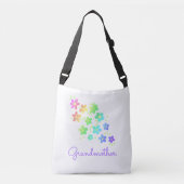 Großmutter Rainbow-Blume Tragetaschen Mit Langen Trägern (Vorderseite)