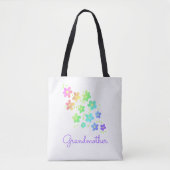 Großmutter-Regenbogen-Blume Tote Tasche (Vorderseite)